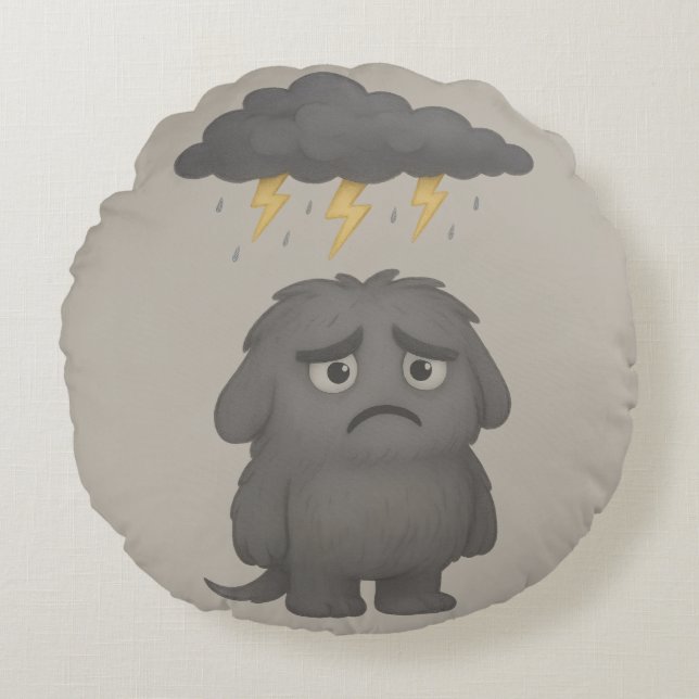 Grumble Cushion – The ADHD Monster for Frustration (Front)