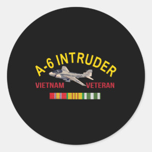 Grumman A-6 Intruder Vietnam Veteran Intruder Airc Classic Round Sticker