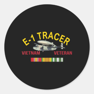 Grumman E-1 Tracer Vietnam Veteran E-1 Tracer Airc Classic Round Sticker