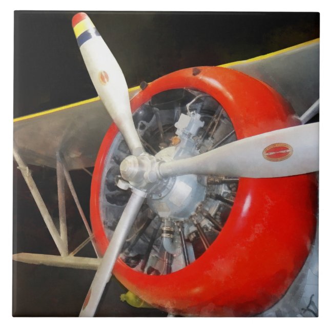 Grumman F3F-2 Biplane Ceramic Tile (Front)