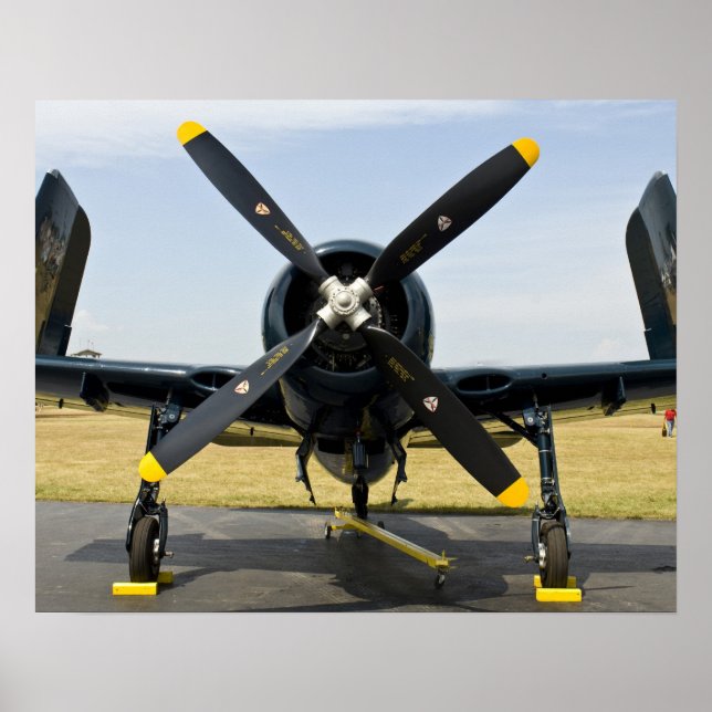 Grumman F8F Bearcat Navy Carrier Fighter on the Poster (Front)