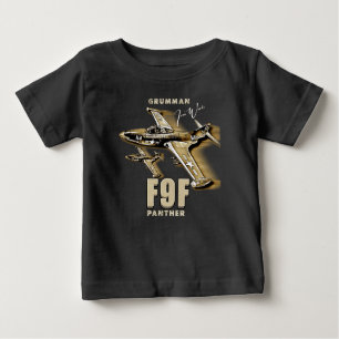 Grumman F9F Panther Carrier-Based Jet Fighter Baby T-Shirt