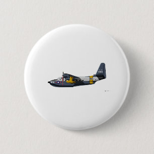 Grumman HU-16B Albatross Navy 6 Cm Round Badge