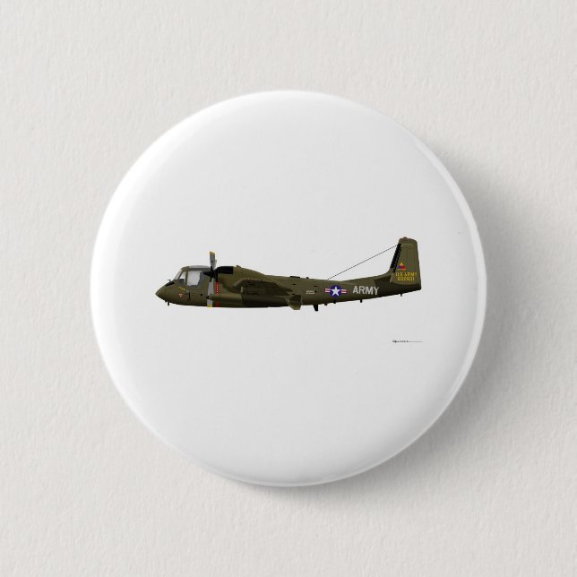 Grumman OV-1 Mohawk 6 Cm Round Badge (Front)
