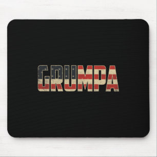 Grumpa Bold Patriotic American Flag Father’s Day G Mouse Pad