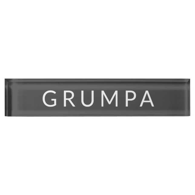 Grumpa Funny Novelty for Grumpy Grandpa Graphic De Nameplate (Front)