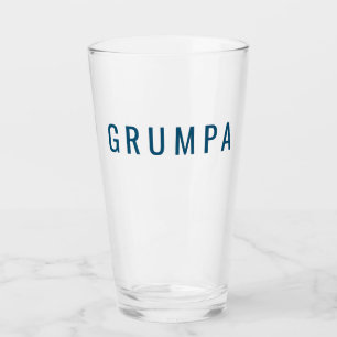Grumpa Funny Novelty for Grumpy Grandpa Graphic Glass