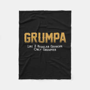 Grumpa Lover  Grumpa Like A Regular Grandpa Fleece Blanket