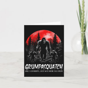 Grumpa Squatch Funny Bigfoot Dad Sasquatch Yeti Fa Card
