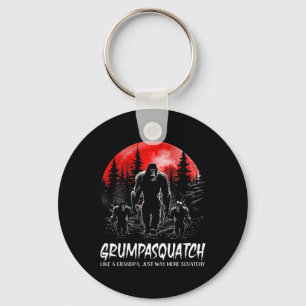 Grumpa Squatch Funny Bigfoot Dad Sasquatch Yeti Fa Key Ring