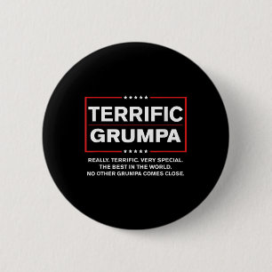 Grumpa Trump Fathers Day Gift For Terrific Grumpy 6 Cm Round Badge