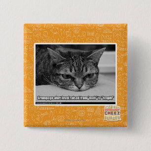 Grumpage Alert 15 Cm Square Badge