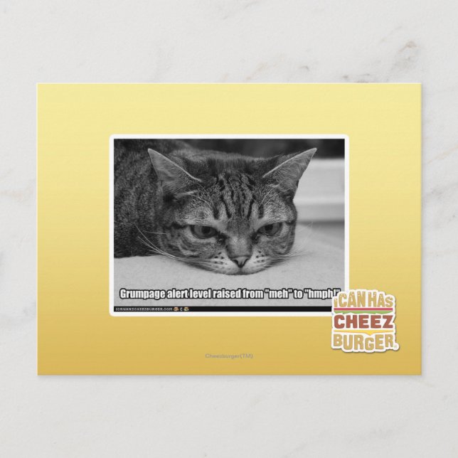 Grumpage Alert Postcard (Front)