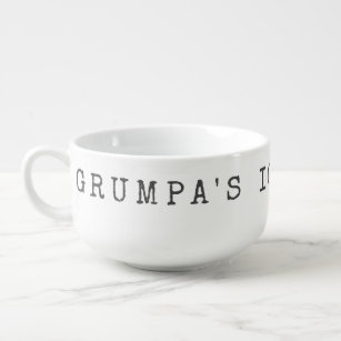 Grumpa's Ice Cream for Grumpy Grandpa Funny Gift Soup Mug