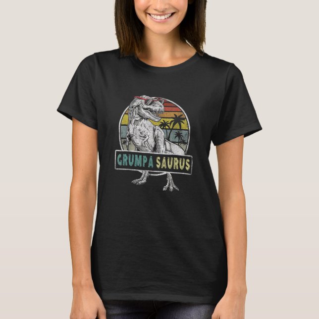 Grumpasaurus Fathers Day  Rex Grumpa Saurus Men Da T-Shirt (Front)