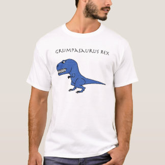 Grumpasaurus Rex Blue Textured T-Shirt