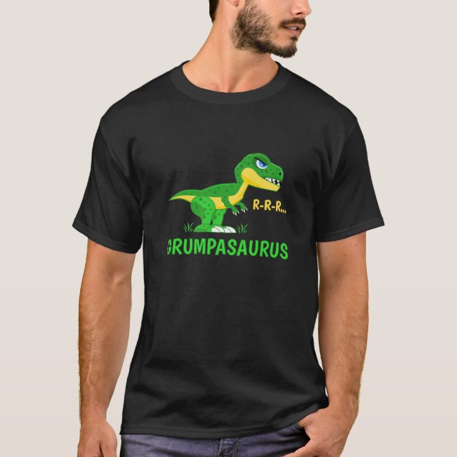 Grumpasaurus Rex Cute And Funny Dinosaur T-Shirt (Front)