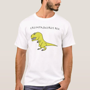 Grumpasaurus Rex Yellow Textured T-Shirt