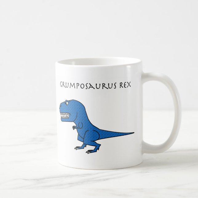 Grumposaurus Rex Blue Textured Mug (Right)