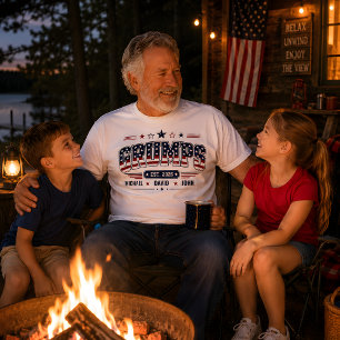 Grumps Est 2026 American Flag Custom Kids Name T-Shirt
