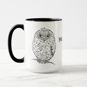 Grumpy African Barred Owlet Design Mug