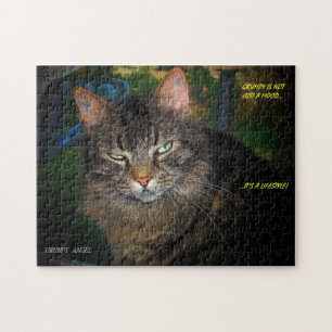 Grumpy Angel lifestyle or Your Photo Jigsaw Puzzle