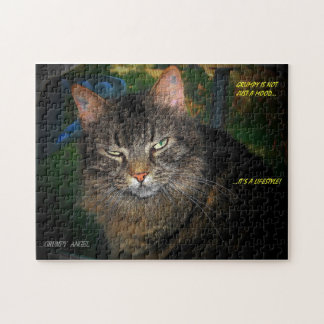 Grumpy Angel lifestyle or Your Photo Jigsaw Puzzle