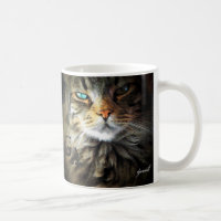 Grumpy Angel Pretty Maine Coon face