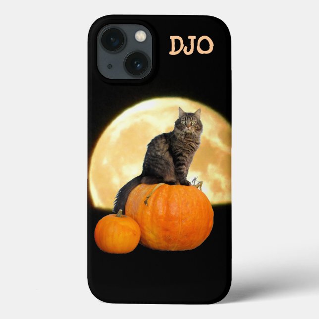 Grumpy Angel, Pumpkins and Super Moon Case-Mate iPhone Case (Back)