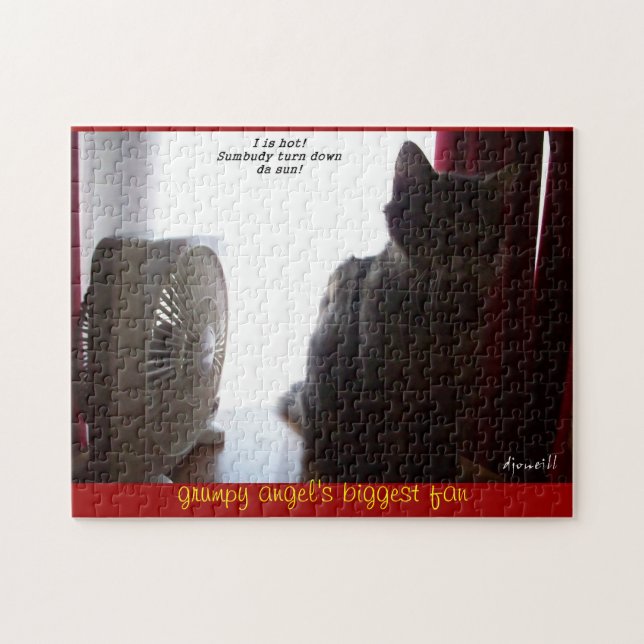Grumpy Angel's biggest fan Jigsaw Puzzle (Horizontal)
