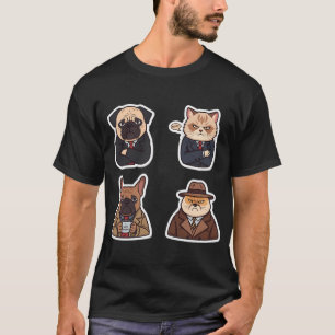 Grumpy Animal Office Humour Sticker Pack - 4 Funny T-Shirt