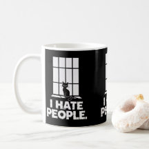 Grumpy Anti-Social Cat Lovers Funny Cat Mum & Dad