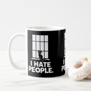 Grumpy Anti-Social Cat Lovers Funny Cat Mum & Dad Coffee Mug