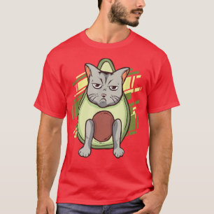 Grumpy Avocado Cat Avocato Funny Kitty Pet Animal  T-Shirt