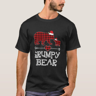 Grumpy Bear , Red Buffalo Plaid Grumpy Bear Pajama T-Shirt
