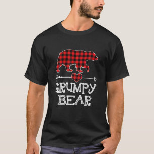 Grumpy Bear , Red Buffalo Plaid Grumpy Bear Pajama T-Shirt