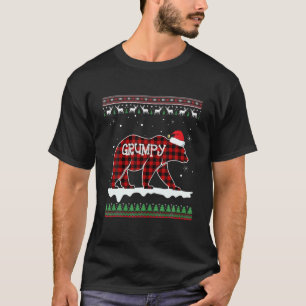 Grumpy Bear Santa Red Plaid Family Pyjamas For Chr T-Shirt