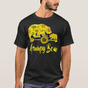 Grumpy Bear Sunflower Funny Mother Father Gifts T-Shirt