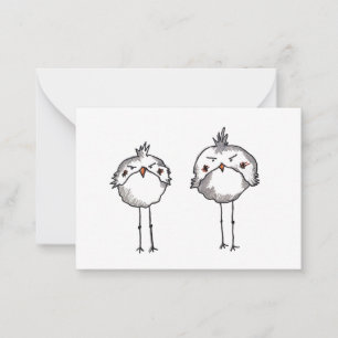 Grumpy birds card