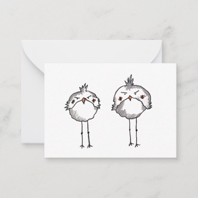 Grumpy birds card (Front)