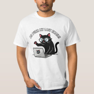 Grumpy Black Cat As Purr My Last Email Office Humo T-Shirt