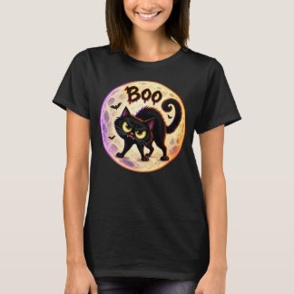 Grumpy Black Cat Boo T-Shirt