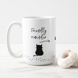 Grumpy Black Cat Drink Water Reminder Mug