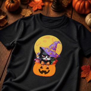 Grumpy Black Cat Halloween T-Shirt