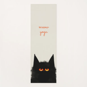 Grumpy Black Cat Yoga Mat