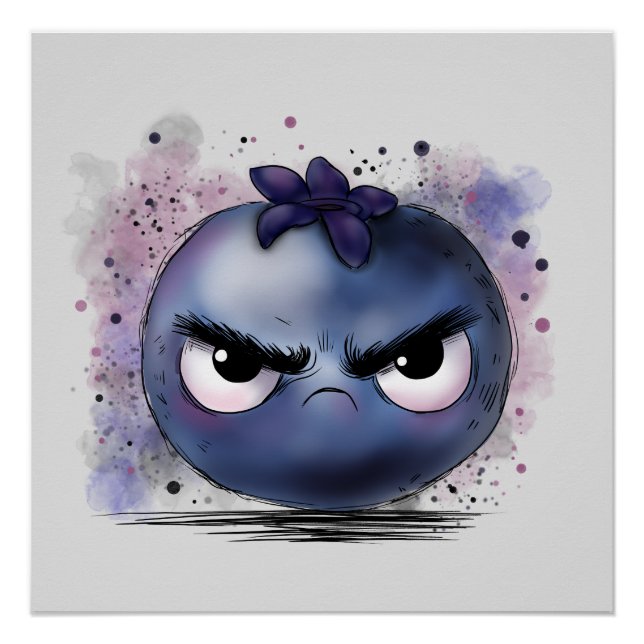 Grumpy Blueberry Poster (Front)