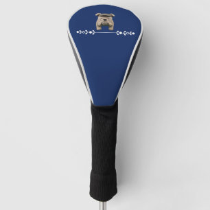 Grumpy Bulldog Blue Colour Golf Head Cover