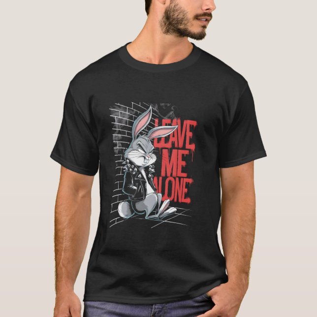 Grumpy Bunny LEAVE ME ALONE Introvert Lone Wolfs F T-Shirt (Front)