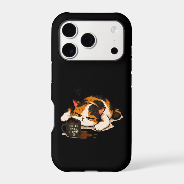 Grumpy Calico Cat - Coffee spoke (Back)