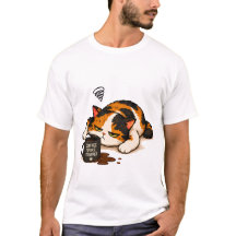 Grumpy Calico Cat - Coffee spoke
